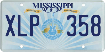MS license plate XLP358