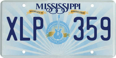 MS license plate XLP359