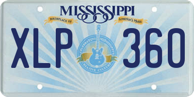 MS license plate XLP360
