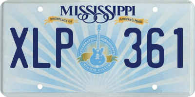 MS license plate XLP361