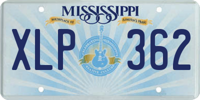 MS license plate XLP362