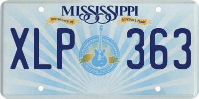 MS license plate XLP363