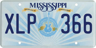 MS license plate XLP366