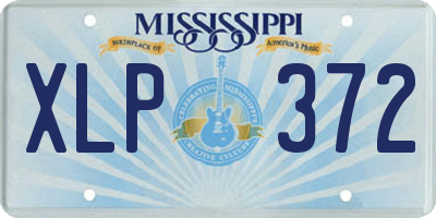 MS license plate XLP372