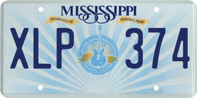 MS license plate XLP374