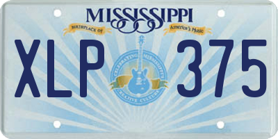 MS license plate XLP375