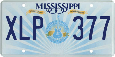 MS license plate XLP377