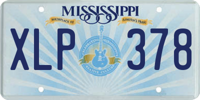 MS license plate XLP378
