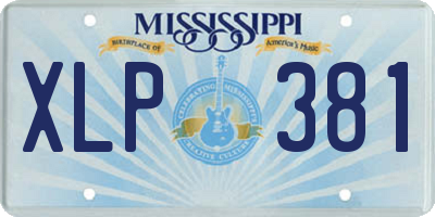 MS license plate XLP381