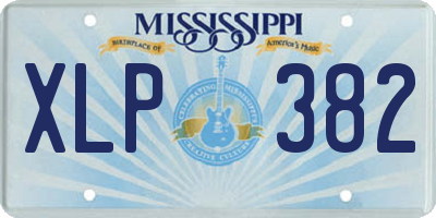 MS license plate XLP382