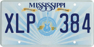 MS license plate XLP384