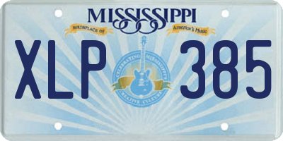 MS license plate XLP385