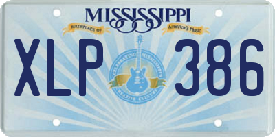 MS license plate XLP386