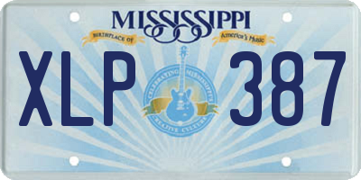 MS license plate XLP387