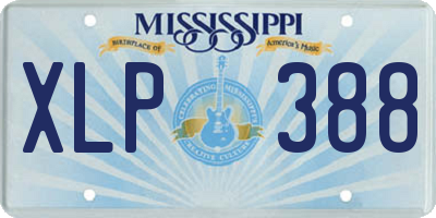 MS license plate XLP388