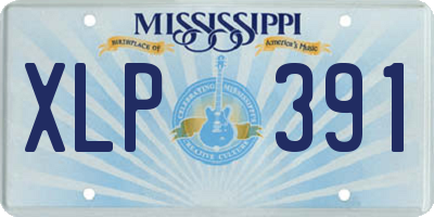 MS license plate XLP391
