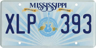 MS license plate XLP393