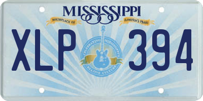 MS license plate XLP394