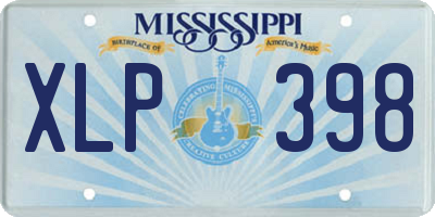 MS license plate XLP398