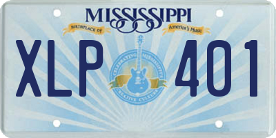 MS license plate XLP401