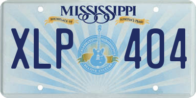 MS license plate XLP404