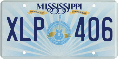MS license plate XLP406