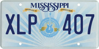 MS license plate XLP407
