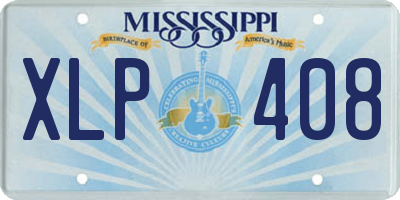 MS license plate XLP408