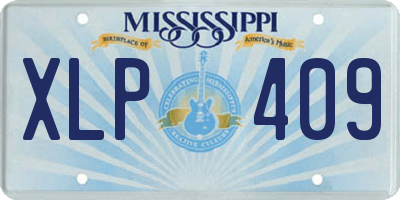 MS license plate XLP409
