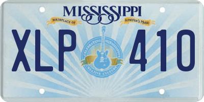 MS license plate XLP410