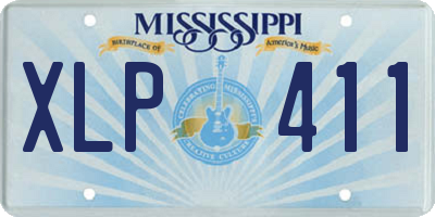 MS license plate XLP411
