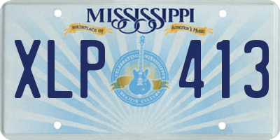 MS license plate XLP413
