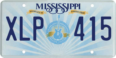 MS license plate XLP415