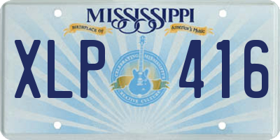 MS license plate XLP416