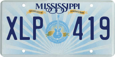MS license plate XLP419