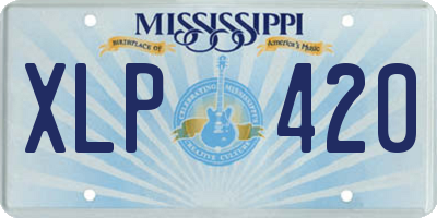 MS license plate XLP420