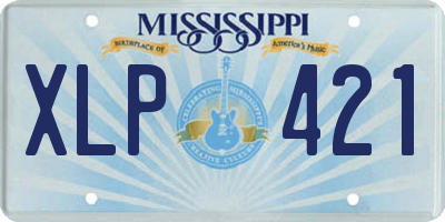 MS license plate XLP421