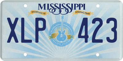 MS license plate XLP423