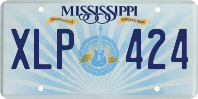 MS license plate XLP424