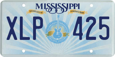 MS license plate XLP425
