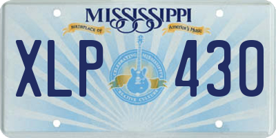 MS license plate XLP430