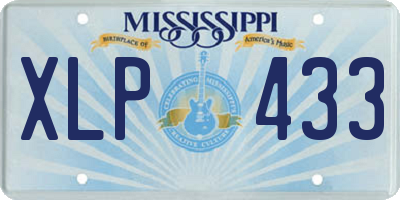 MS license plate XLP433