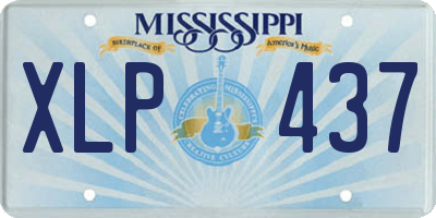 MS license plate XLP437