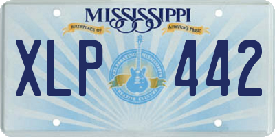 MS license plate XLP442