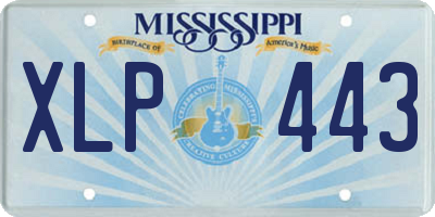 MS license plate XLP443