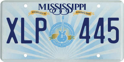 MS license plate XLP445