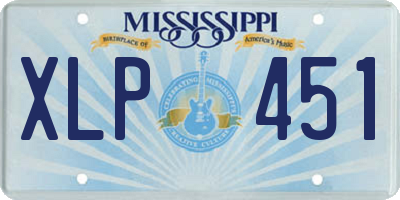 MS license plate XLP451