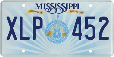 MS license plate XLP452