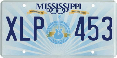 MS license plate XLP453
