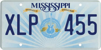 MS license plate XLP455